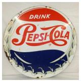 42IN PORC. PEPSI COLA SIGN