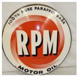 23IN PORC. RPM MOTOR OIL SIGN