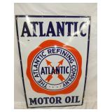 RARE PORC. VERTICAL ATLANTIC SIGN