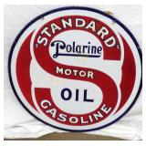 30IN PORC.DS STANDARD POLARINE OIL SIGN