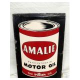 AMALIE MOTOR OIL SIGN W/ CAN
