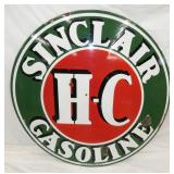 48IN PORC. SINCLAIR HC GASOLINE DS SIGN