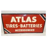 EMB. 1946 ATLAS TIRES BATTERIES SIGN