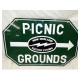 PORC. PICNIC GROUNDS SIGN