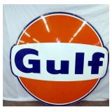 1967 PORC. 6FT. GULF DOG EAR SIGN