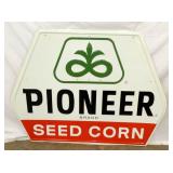 EMB. PIONEER SEED CORN DEALER SIGN