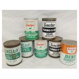GROUP PHOTO 1QT. SINCLAIR OIL CANS 