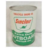1 QT. SINCLAIR OUTBOARD MOTOR OIL CAN 