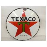 15IN PORC. TEXACO SIGN