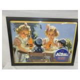 FRAMED NESBITTS TWINS CARDBOARD SIGN