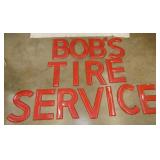 RED PORC. BOBS TIRE SERVICE SIGN