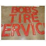 VIEW 3 CLOSEUP RED PORC. LETTER SIGN