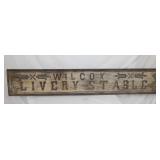 RARE EARLY ORIG. WOODEN WILCOX SIGN