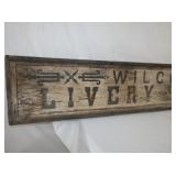 VIEW 2 CLOSEUP DS LIVERY STABLE SIGN