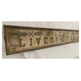 VIEW 3 RARE WOODEN ORIG. SIGN