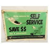 EMB.1960 SELF SERVICE STORE SIGN