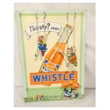 1948 WHISTLE CARDBOARD SIGN