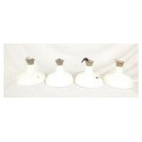 WHITE ENAMEL STATION LIGHTS