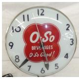15IN O-SO GOOD BEVERAGES PAM CLOCK
