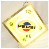 EARLY 19IN PEPSI COLA DIAMOND CLOCK