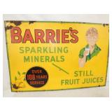 PORC. BARRIES SPARKLING MINERALS SIGN