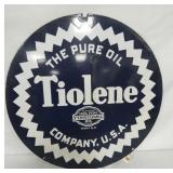 26IN PORC. TIOLENE PURE OIL SIGN