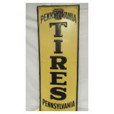 EMB. VERTICAL PENN. TIRES SIGN