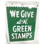 VIEW 3 SIDE 2 PORC. GREEN STAMPS SIGN