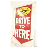 VIEW 3 PENNZOIL ARROW SIGN 17X30