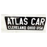 EARLY PORC. ATLAS CAR CLEVELAND OH SIGN