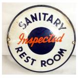 PORC. 7IN SANITARY RESTROOM SIGN