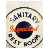 VIEW 2 CLOSEUP 7IN PORC. RESTROOM SIGN