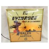 15IN EVINRUDE DEALER CLOCK