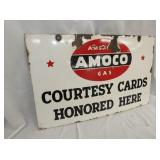 VIEW 3 PORC. AMOCO CARDS SIGN