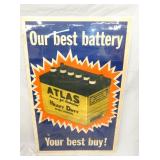 1965 ATLAS BATTERY DEALER POSTER