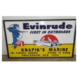 EMB. EVINRUDE MARINE SIGN 87X51