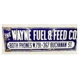 PORC. WAYNE FUEL & FEED CO. SIGN