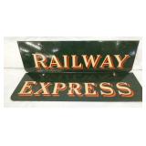 PORC. RAILWAY EXPRESS 2PC. SIGN