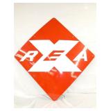 PORC. REA 49IN RAILWAY SIGN