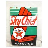 PORC. SKY CHIEF TEXACO PUMP PLATE