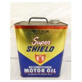 2G. SUPER SHIELD MOTOR OIL CAN