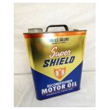 VIEW 3 SIDE 2 SUPER SHIELD MOTOR OIL CAN