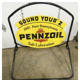 VIEW 3 SIDE 2 PENNZOIL SIDEWALK SIGN