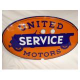 PORC. UNITED SERVICE MOTORS NEON SIGN