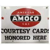 VIEW 4 DS PORC. AMOCO CARDS SIGN