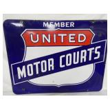 PORC. DS UNITED MOTOR COURTS SIGN