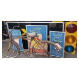 EARLY BICYCLE, CB, STOPLIGHT