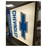 LIGHTED CHEVROLET DEALER SIGN