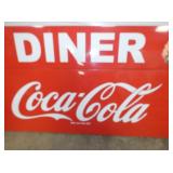 VIEW 4 PORC. COKE DINER SIGN 67X36