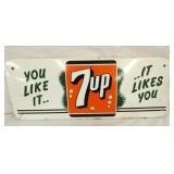 PORC. 7UP SIGN 24X9 1/2